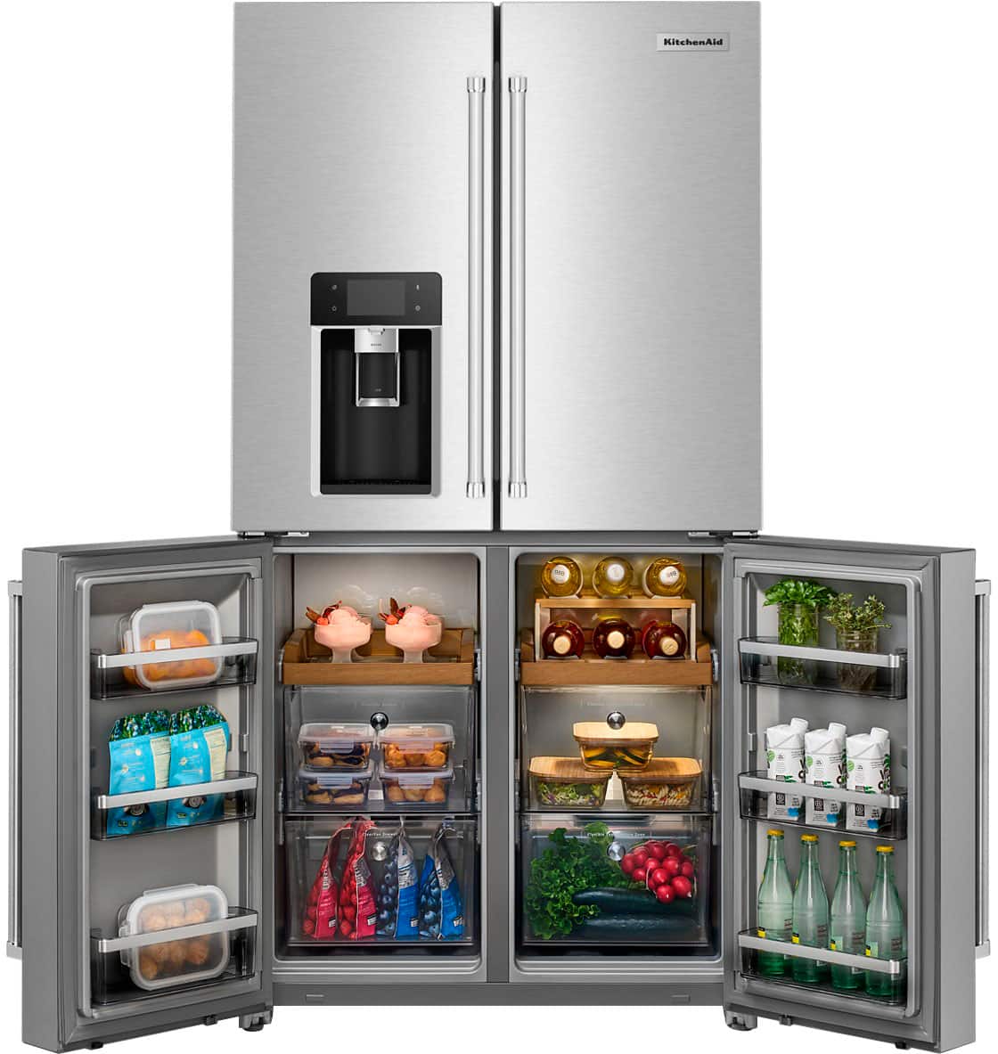 KitchenAid 36" French Door Refrigerator 19.4 cu. ft Stainless Steel KRQC736RPS - Image 6