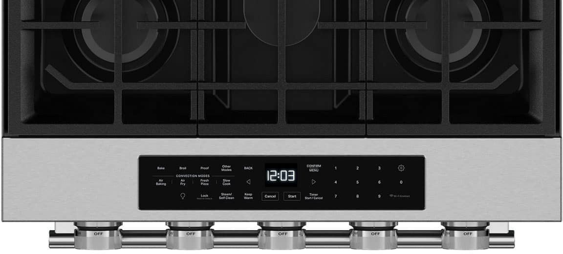 KitchenAid 30" Slide-In Gas Range 5.0 cu. ft Convection Stainless KSGS330SPS - Image 7