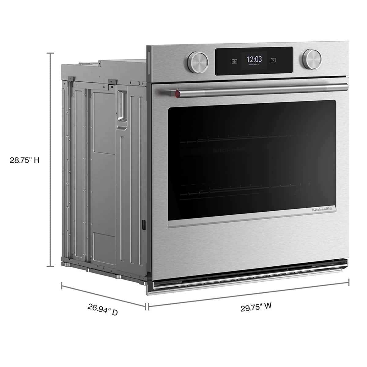 KitchenAid 30" Smart Built-In Single Electric Convection Wall Oven KOES730SPS - Image 4