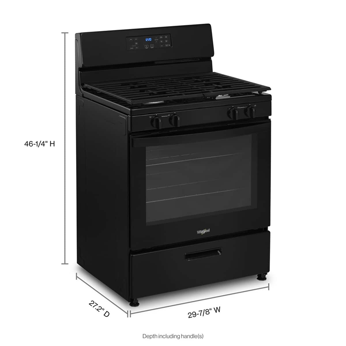 Whirlpool 30" Freestanding Gas Range w/ Broiler Drawer 5.1 cu. ft WFG320M0MB - Image 3