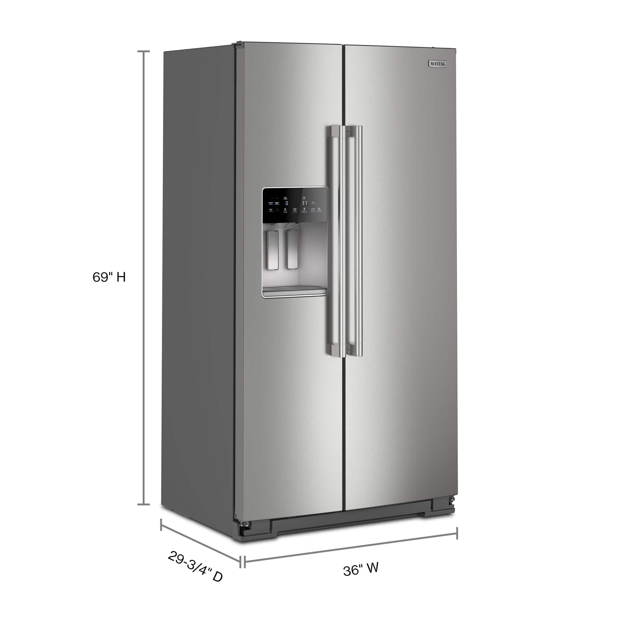 Maytag 36" Counter-Depth Side-by-Side Refrigerator 20.85 cu. ft MRSC6636RZ - Image 2