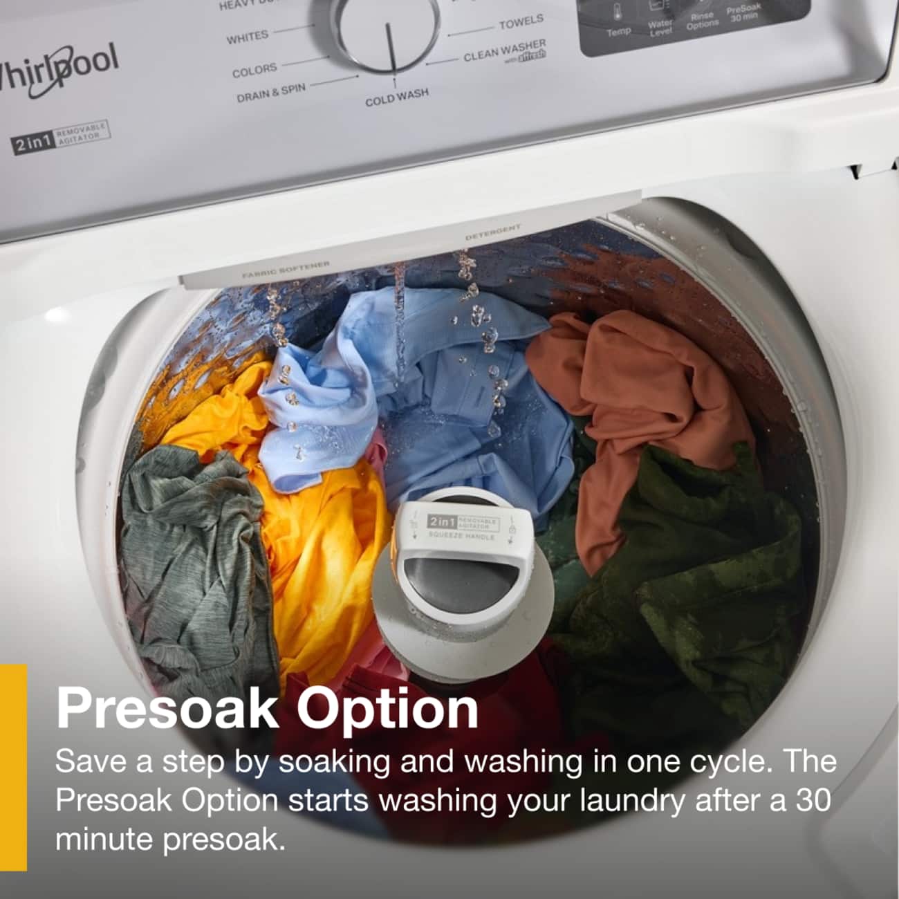 Whirlpool Top Load Washer w/ 2-in-1 Agitator 4.3 Cu. Ft White WTW4307SW - Image 7