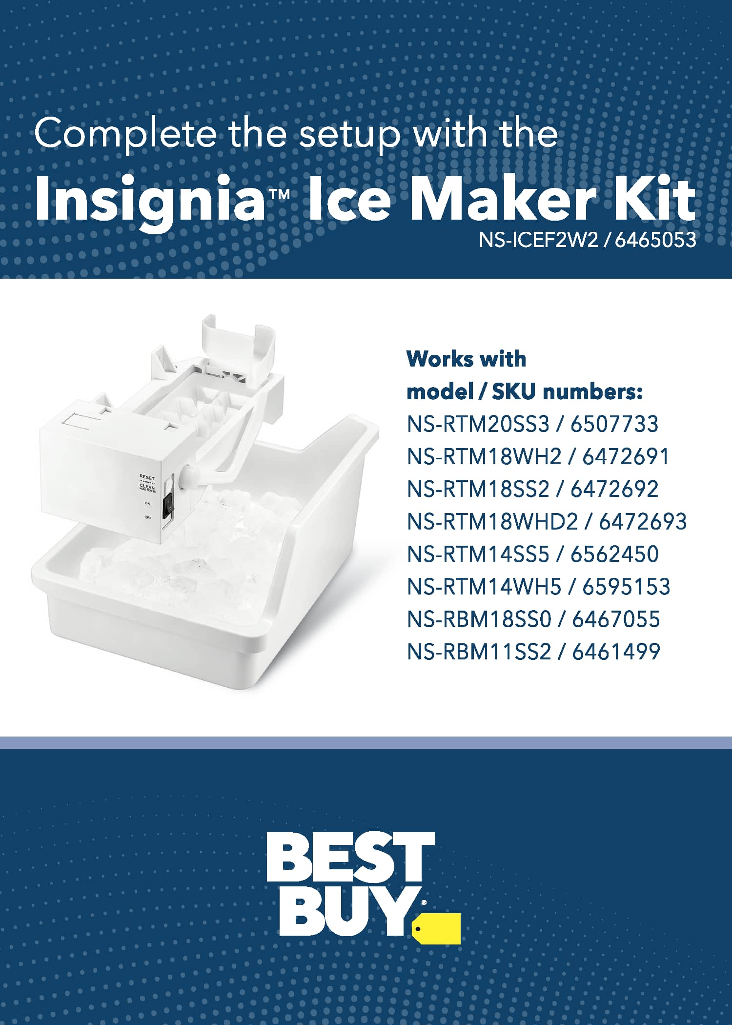 Insignia 18" Ice maker Refrigerator 18 Cu. Ft NS-ICEF2W2 - Image 5