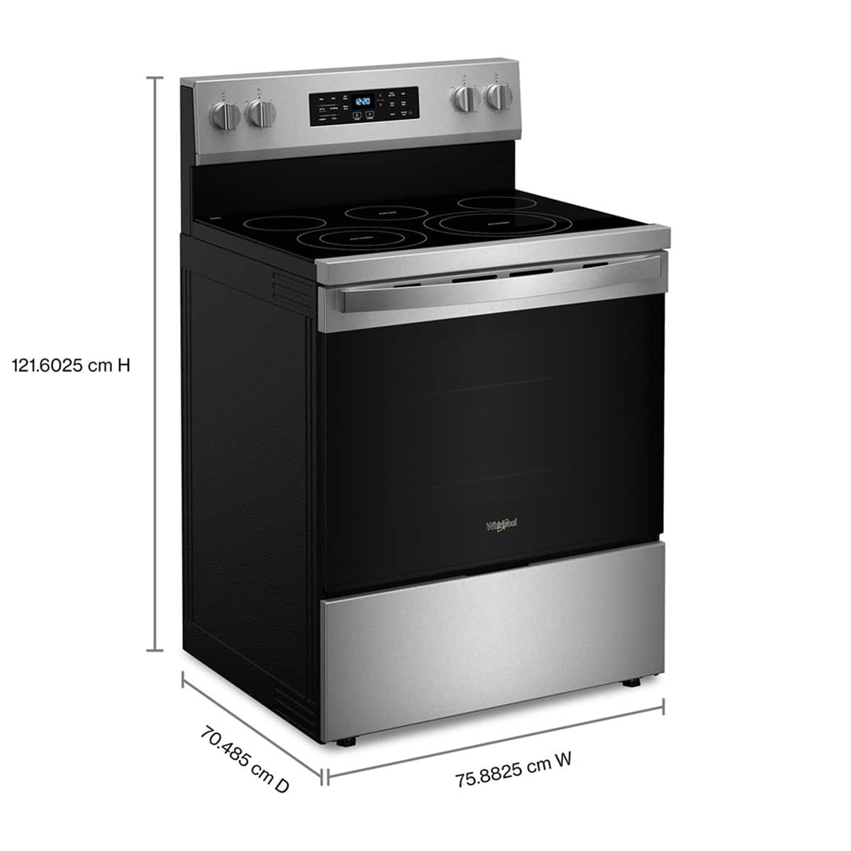 Whirlpool 30" Electric Range 5.3 cu. ft w/ Air Fry Stainless Steel WFES5030RZ - Image 3