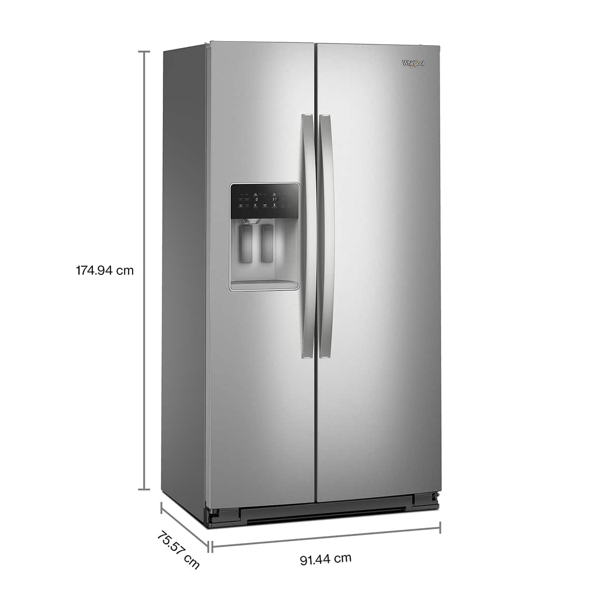 Whirlpool 36" Side-by-Side Counter-Depth Refrigerator 21 cu. ft WRSC5536RZ - Image 4