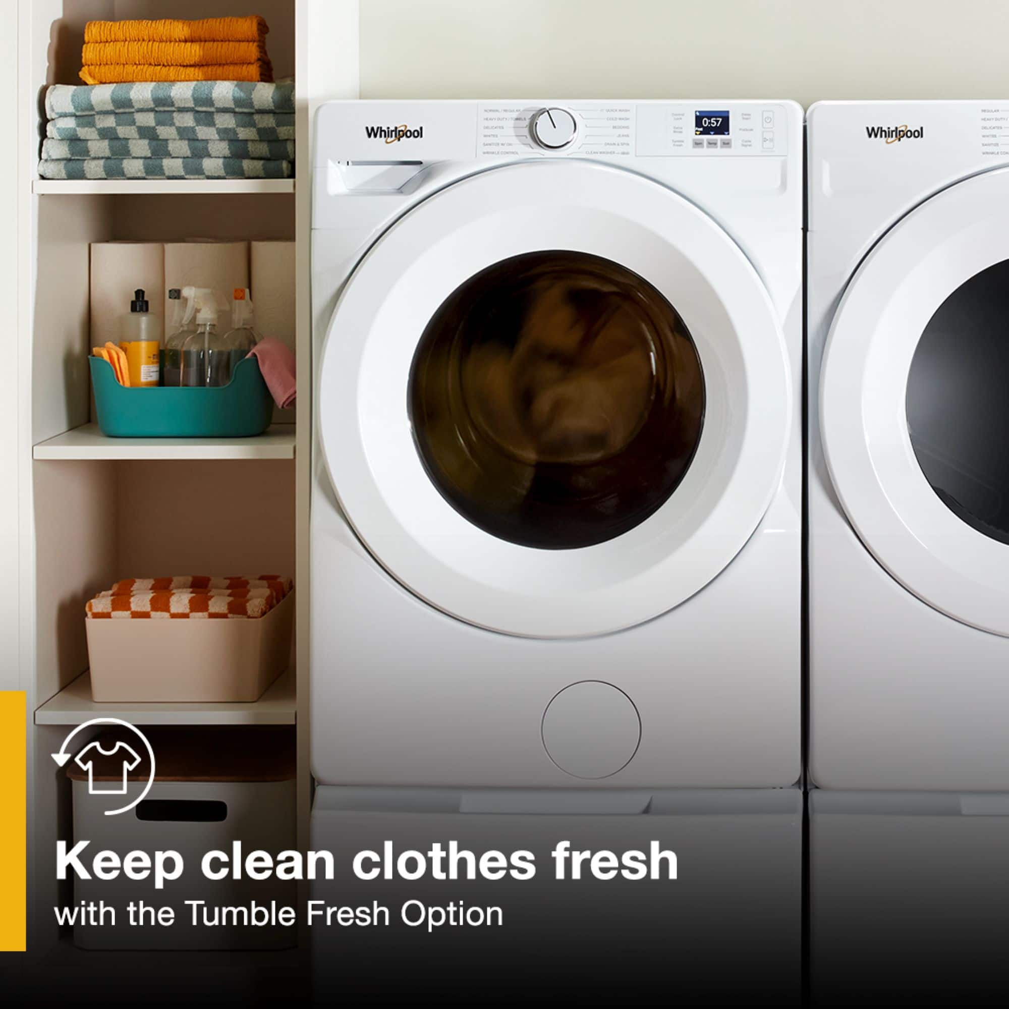 Whirlpool Front Load Stackable Washer 4.5 Cu. Ft WFW4720RW - Image 7