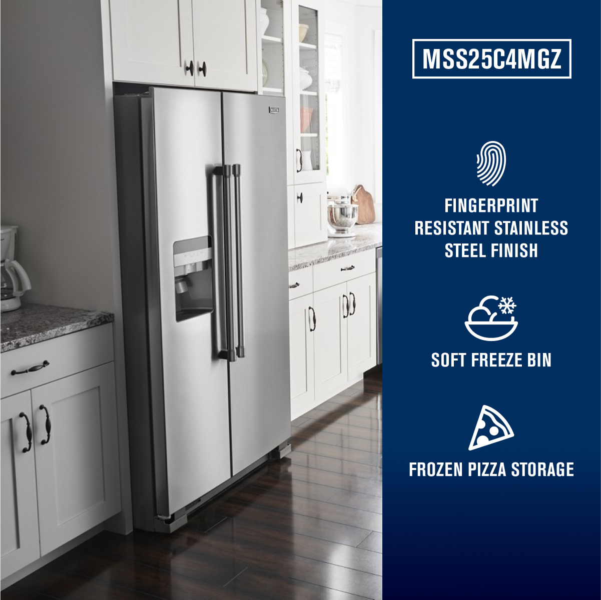 Maytag 36" Side-by-Side Refrigerator 24.5 cu. ft MSS25C4MGZ - Image 2