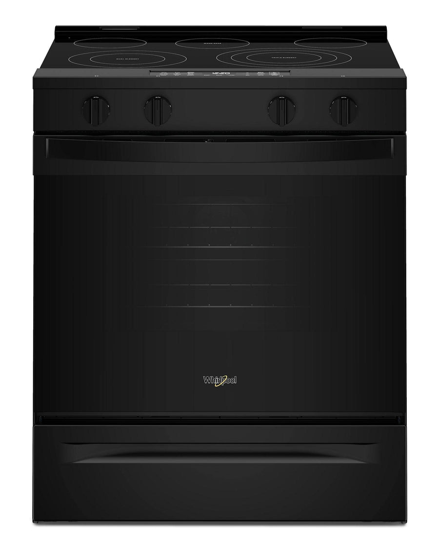 Whirlpool 30" Slide-In Electric Convection Range 5.0 cu. ft Black WSES5030SB - Image 1