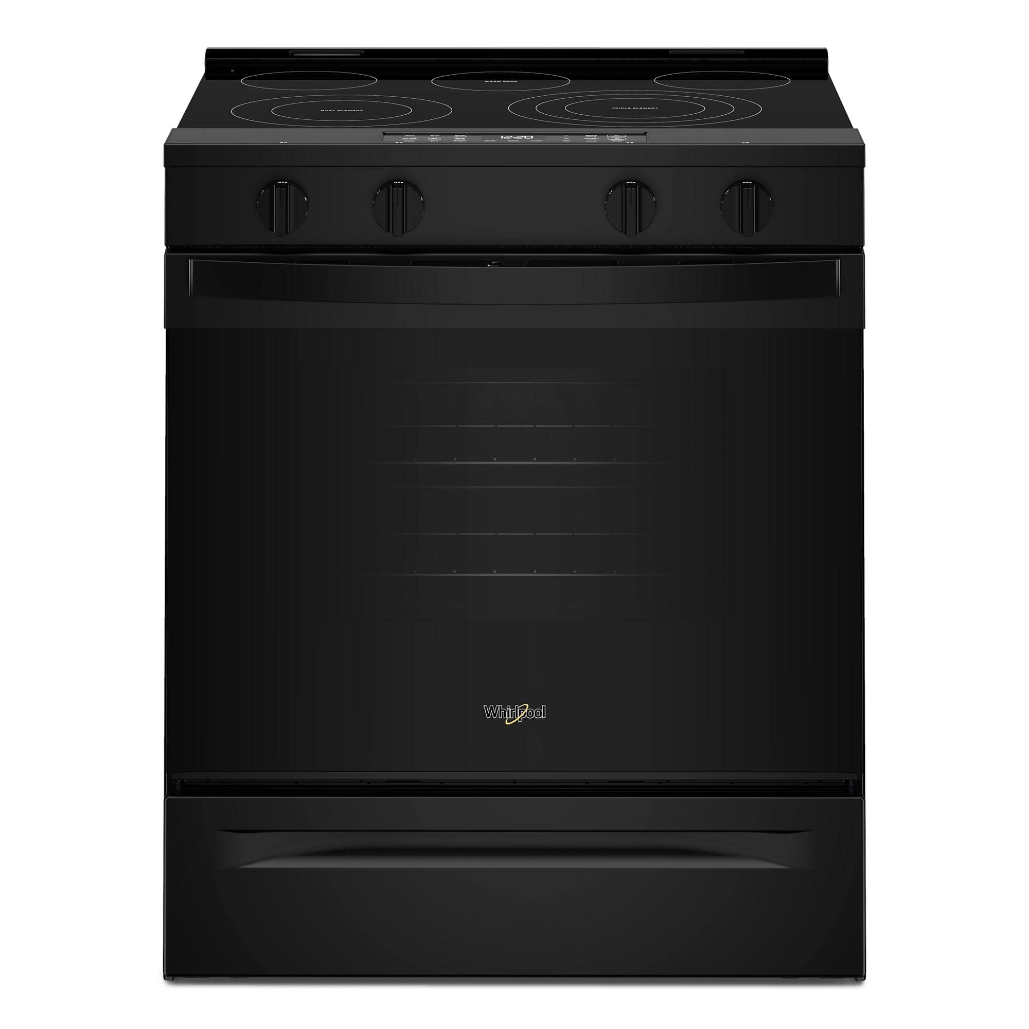 Whirlpool 30" Slide-In Electric Convection Range 5.0 cu. ft Black WSES5030SB - Image 1