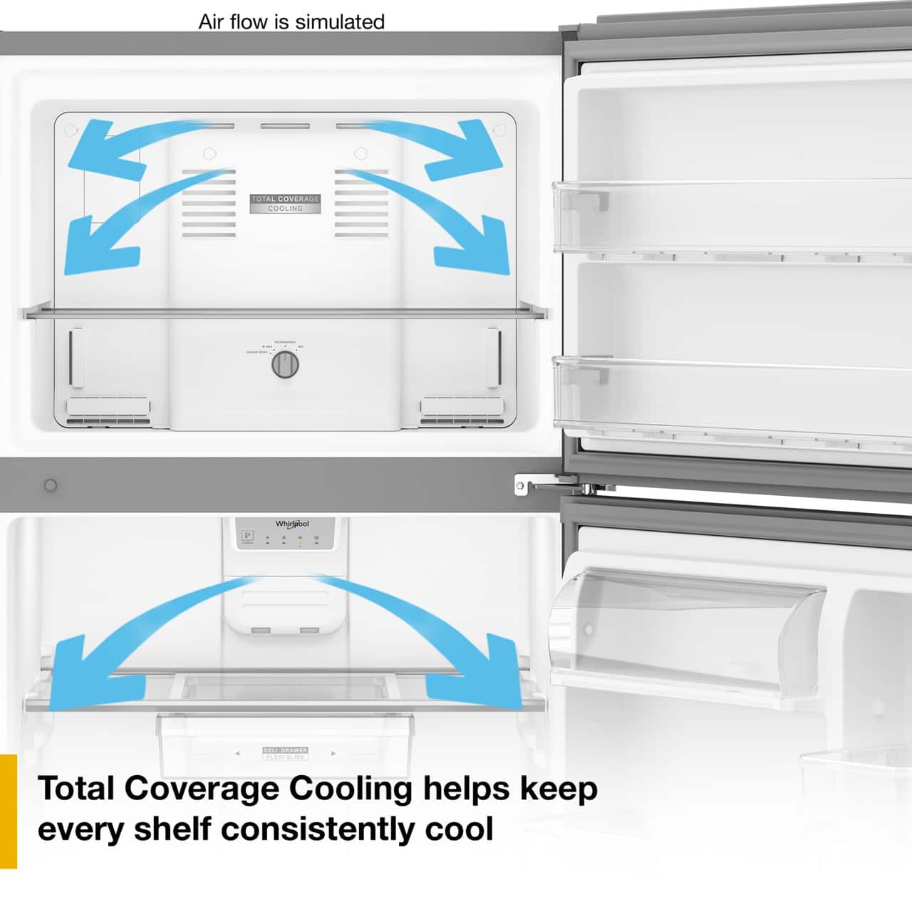 Whirlpool 30" Garage Ready Top Freezer Refrigerator 19.2 cu. ft WRTX7419SZ - Image 8