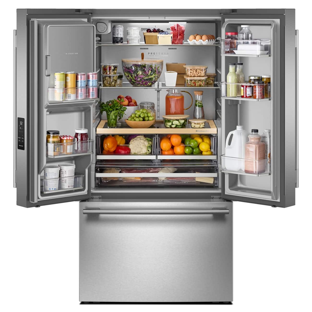 KitchenAid 36" French Door Refrigerator 30 cu. ft Stainless Steel KRFF436SPS - Image 4