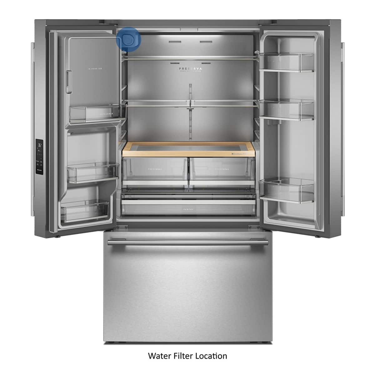 KitchenAid 36" French Door Refrigerator 30 cu. ft Stainless Steel KRFF436SPS - Image 4