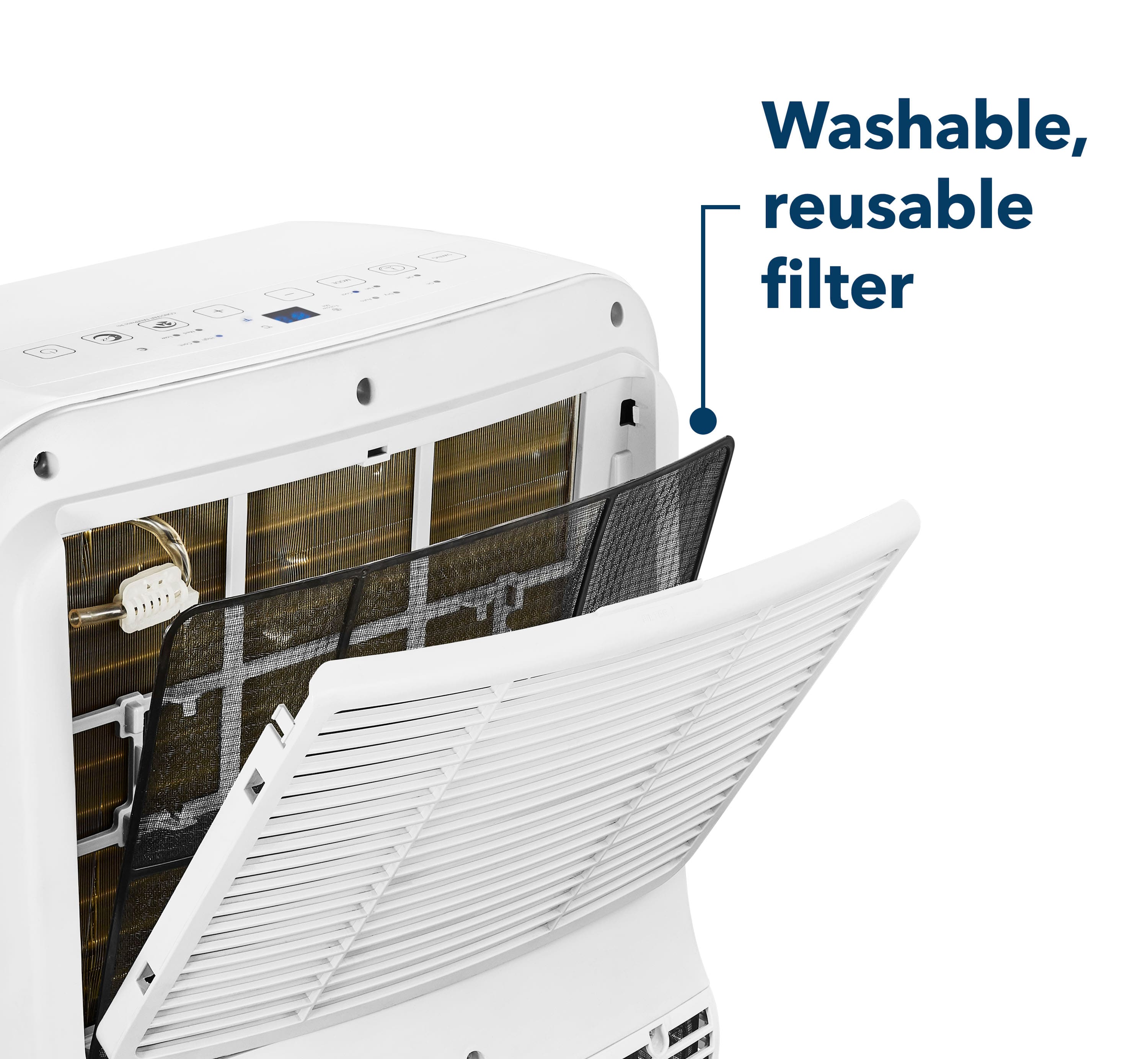 Insignia 250 Sq. Ft. 6,000 BTU Portable Air Conditioner - White NS-AC06PWH1 - Image 2