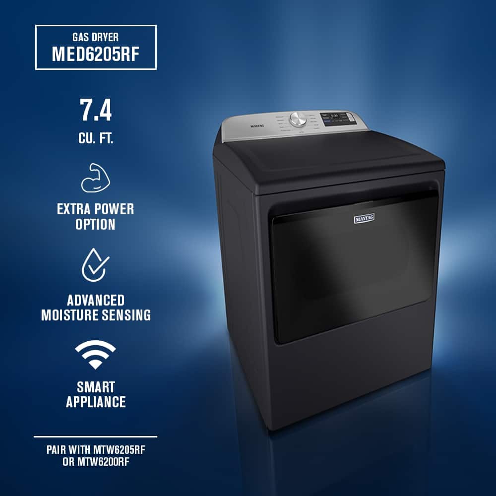 Maytag Electric Dryer 7.4 Cu. Ft Smart Extra Power MED6205RF - Image 2