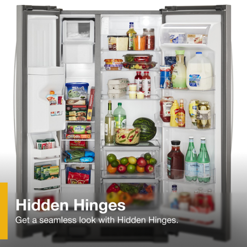 Whirlpool WRS315SDHM 24 cu. ft 33" Side-By-Side Refrigerator, Stainless Steel - Image 8