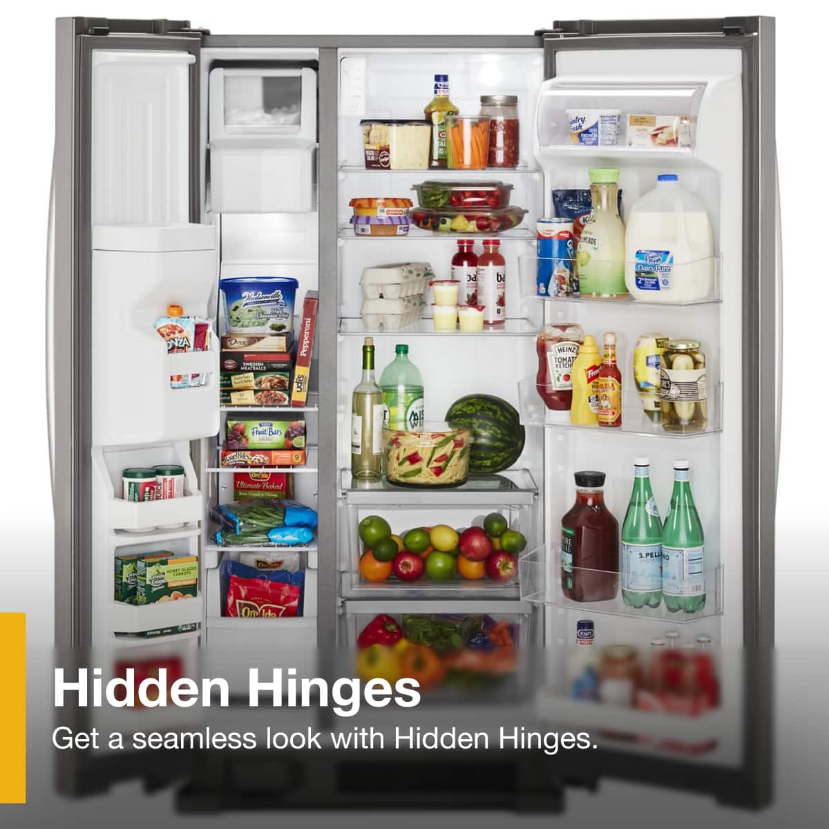 Whirlpool 36" Side-by-Side Refrigerator 24 cu. ft Stainless Steel WRS315SDHM - Image 8