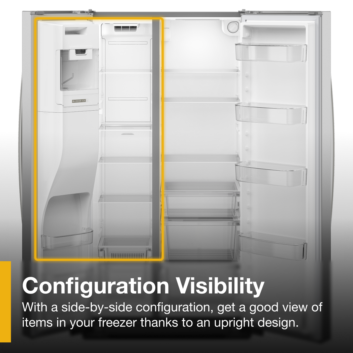 Whirlpool 36" Side-by-Side Counter-Depth Refrigerator 21 cu. ft WRSC5536RZ - Image 8