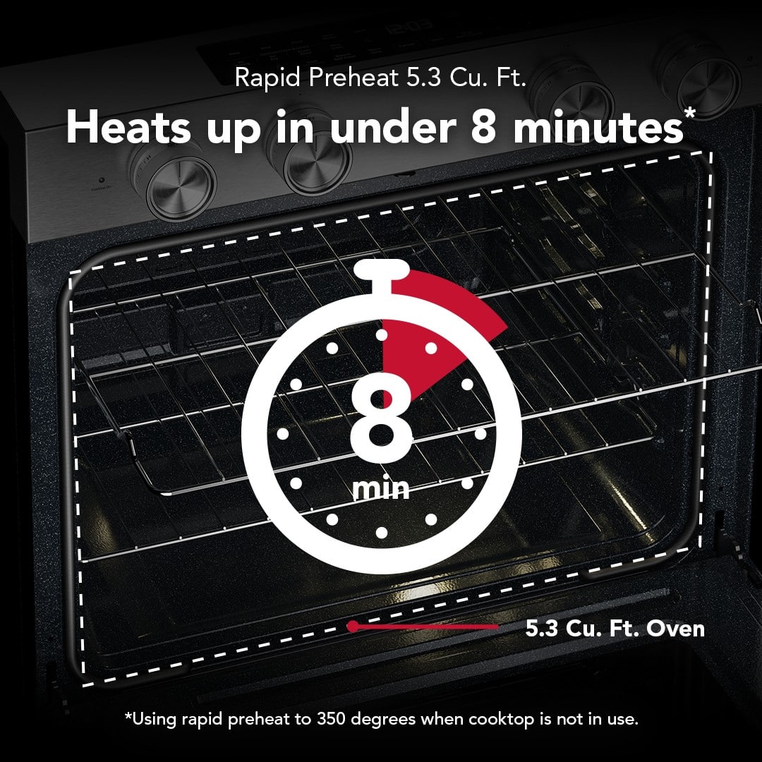 KitchenAid 30" Slide-In Electric Convection Range 5.3 cu. ft Smart KSES330SPS - Image 7