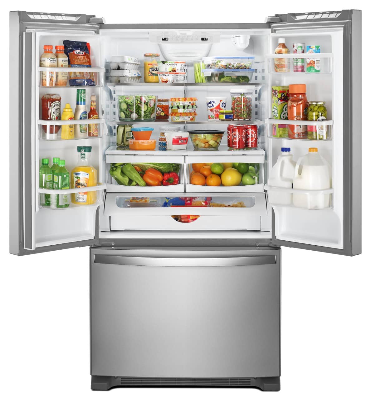 Whirlpool 33" French Door Refrigerator 22 cu. ft Stainless Steel WRFF5333PZ - Image 3