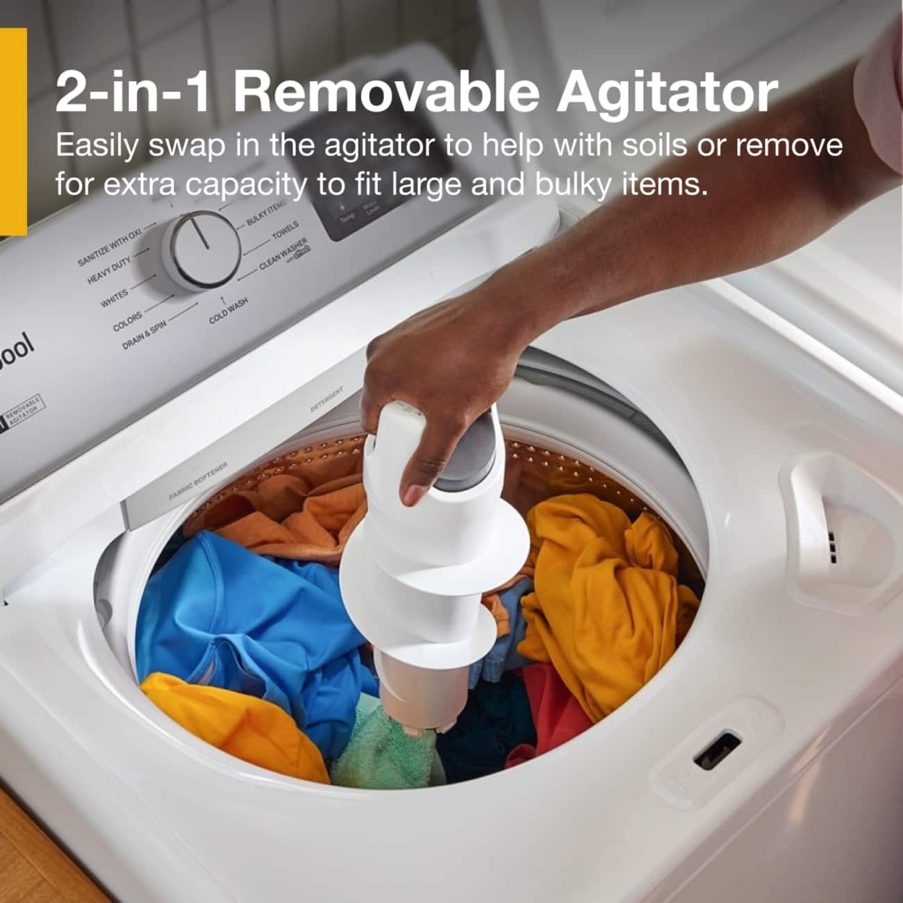 Whirlpool Top Load Washer w/ 2-in-1 Agitator 4.3 Cu. Ft White WTW4307SW - Image 5
