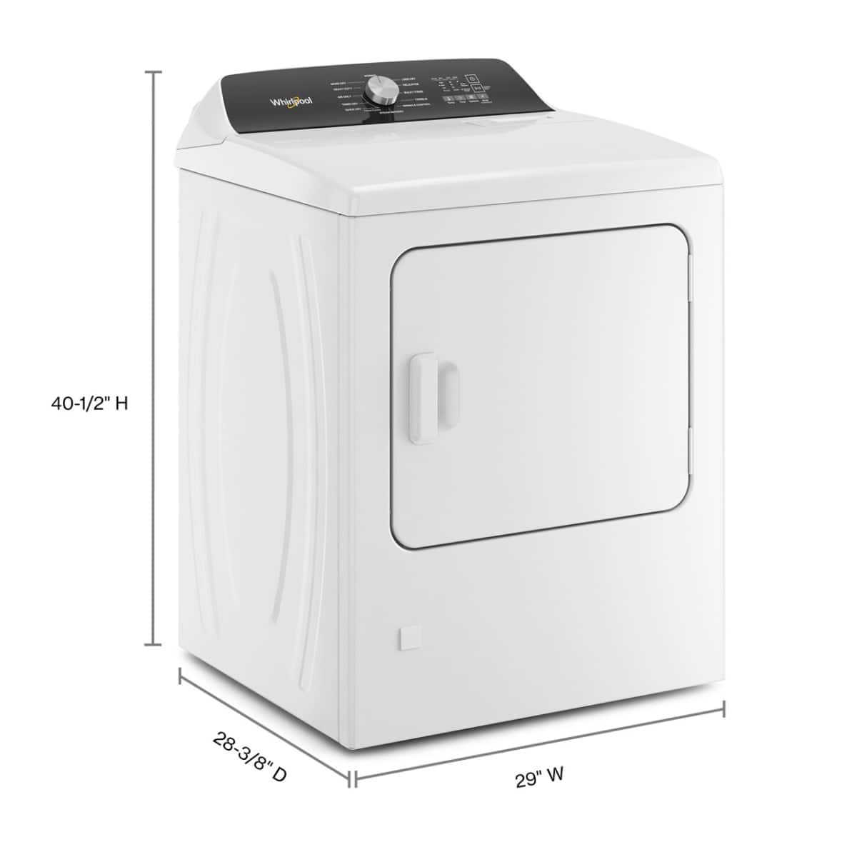 Whirlpool Gas Dryer 7.0 Cu. Ft Steam WGD5050LW - Image 3