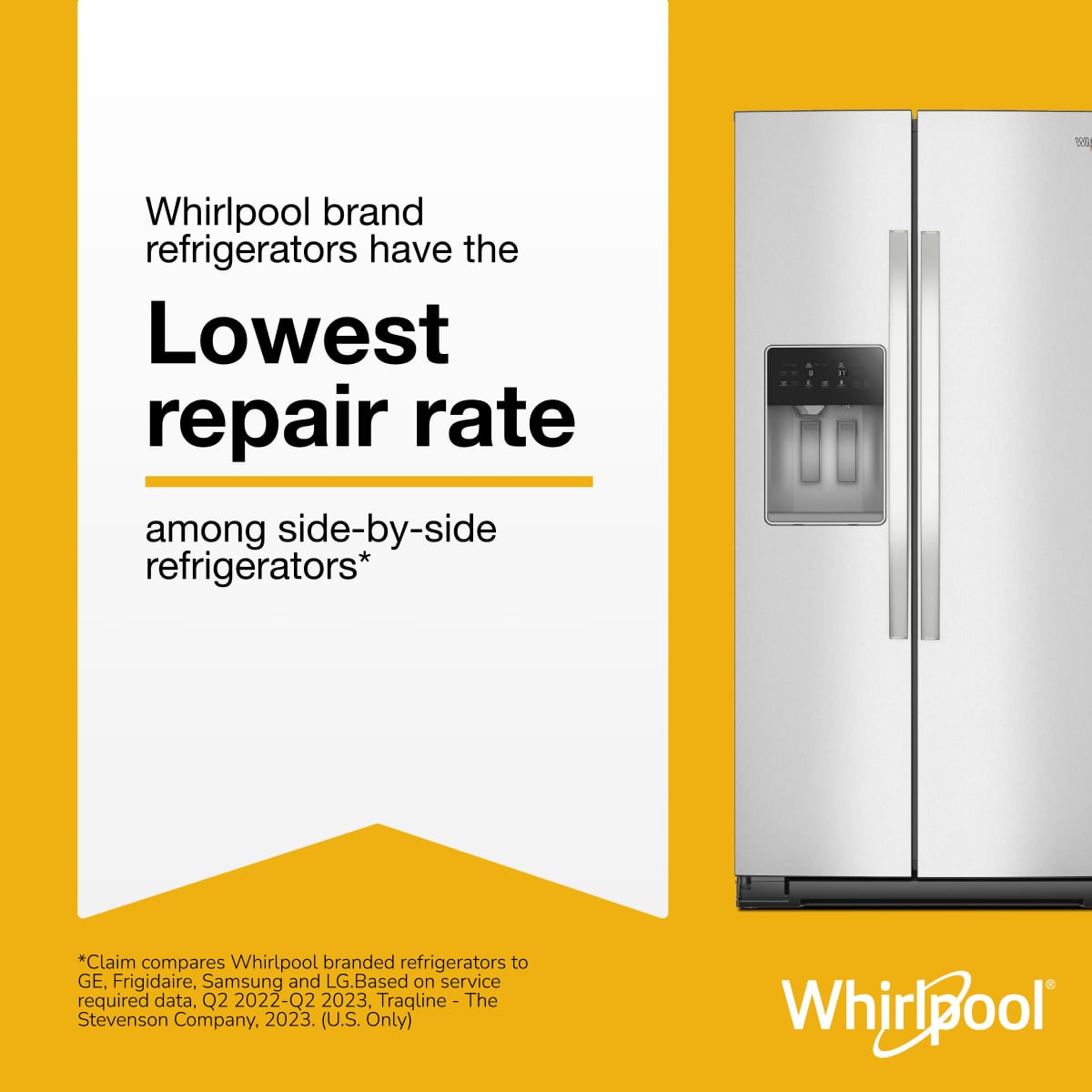 Whirlpool 36" Side-by-Side Refrigerator 25 cu. Ft Stainless Steel WRS555SIHZ - Image 5