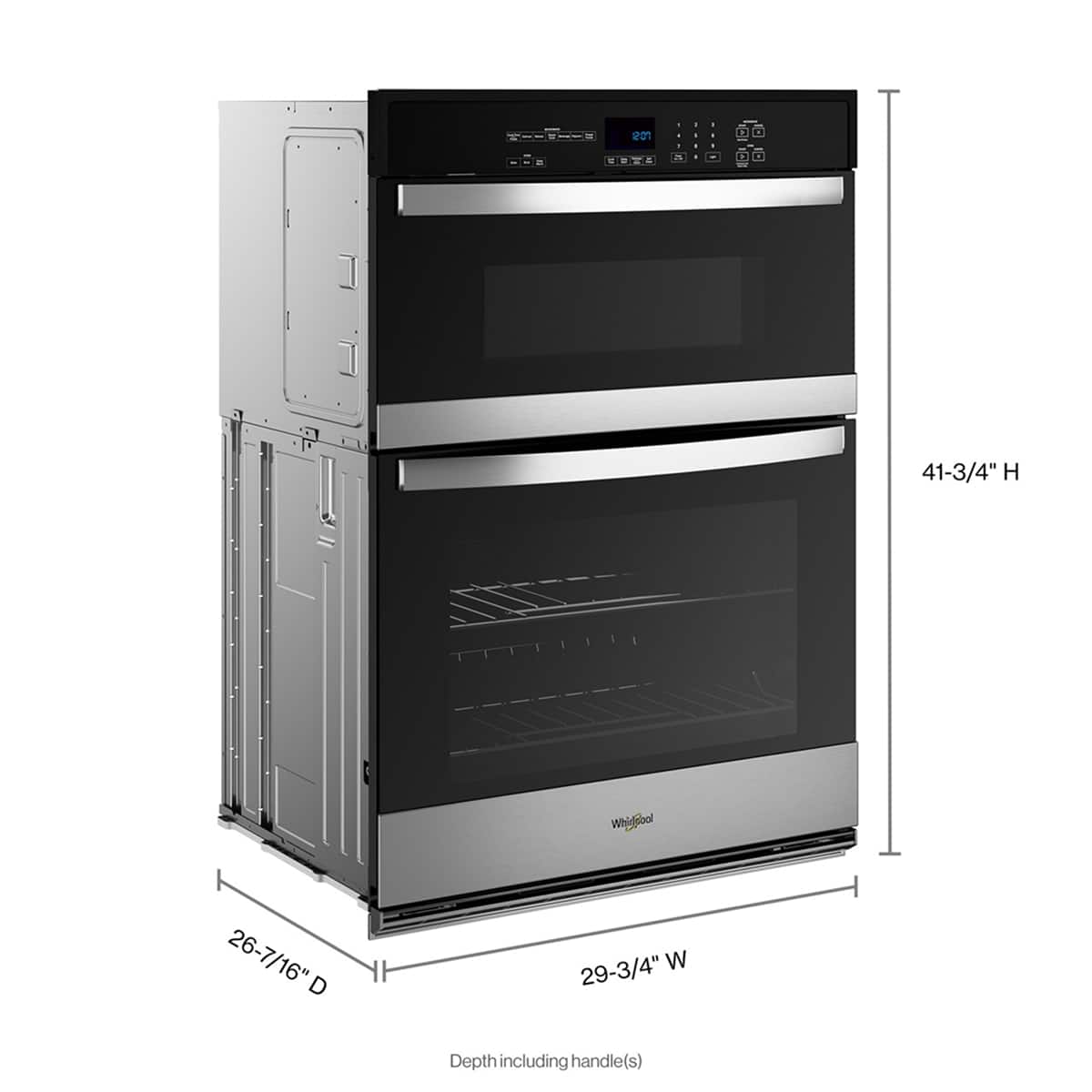 Whirlpool 30" Self-Cleaning Wall Oven w/ Microwave Stainless Steel WOEC3030LS - Image 3