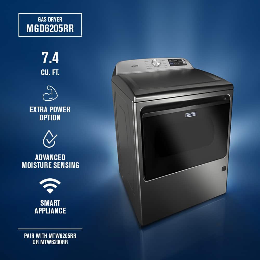 Maytag Gas Dryer 7.4 Cu. Ft Smart MGD6205RR - Image 6