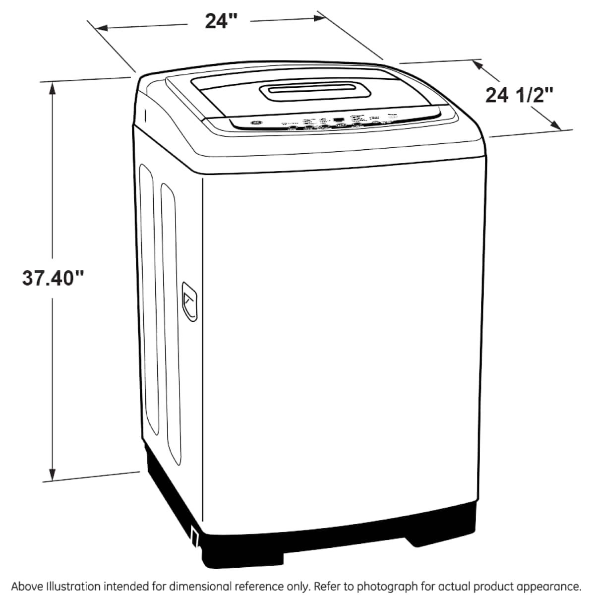 GE Top Load Washer w/ Electronic LED One Touch Controls 2.8 Cu. Ft GNW128SSMWW - Image 3