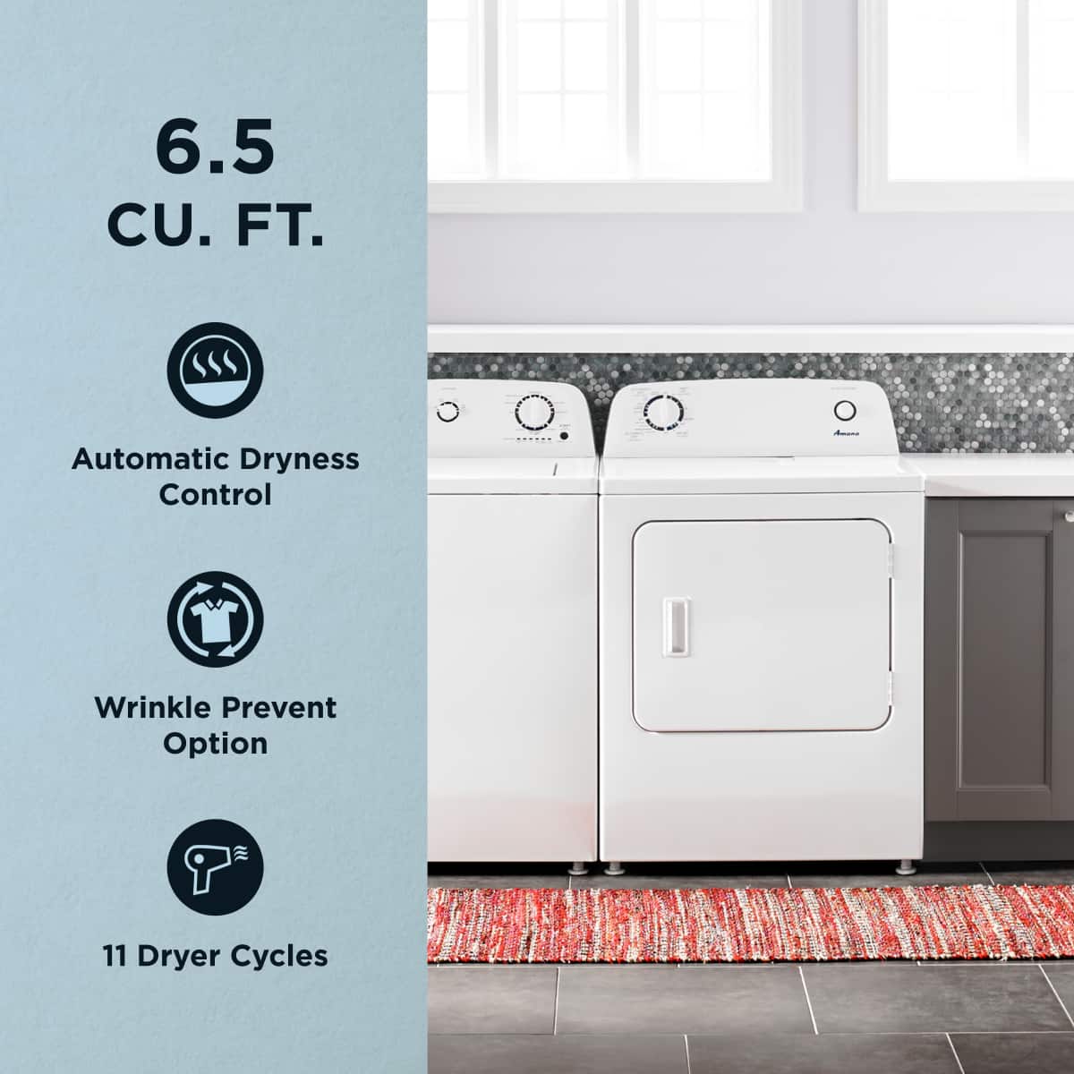 Amana Electric Dryer 6.5 Cu. Ft NED4655EW - Image 2
