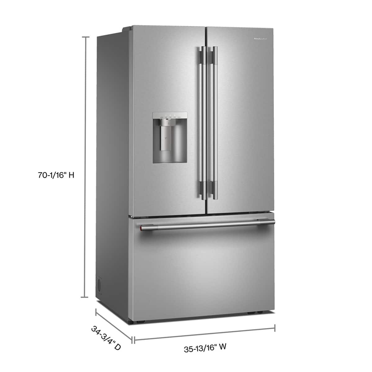 KitchenAid 36" French Door Refrigerator 30 cu. ft Stainless Steel KRFF436SPS - Image 2